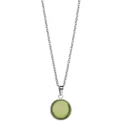 Bering Decent Artic Symphony Green Crystal Steel Necklace 430-155-450