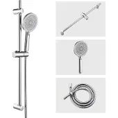 CECIPA Waschtischarmatur Zylindrisch, 304 Edelstahl, PX Schlauch Bleifrei Kalt Warm, , Badarmatur Mischbatterie, Wasserhahn Bad, Wasserhahn Schwarz