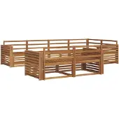 vidaXL Outdoor-Sofagarnitur 7 pcs Natur Massivholz Akazie