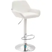 CLP 2er Set Barhocker Braga Kunstleder chrom weiß