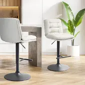 CLP Barhocker Damar Samt schwarz creme