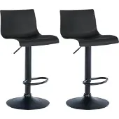 CLP 2er Set Barhocker Branford Kunststoff schwarz