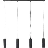 Brilliant Pendelleuchte 4-flammig Marty schwarz IP20 GU10 dimmbar LED-Leuchtmittel inklusive und wechselbar