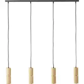 Brilliant Pendelleuchte 4-flammig Marty schwarz IP20 GU10 dimmbar LED-Leuchtmittel inklusive und wechselbar