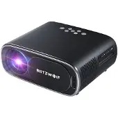 BlitzWolf Bw-V4 1080P Projektor/Led Projektor, Wi-Fi + Bluetooth (Schwarz)