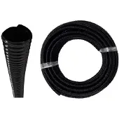 Bevo 10m Spiralschlauch 1 Zoll 25mm schwarz Saugschlauch Pumpenschlauch Ansaugschlauch