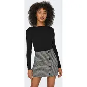 ONLY Langarmshirt "ONLRILEY O-NECK L/S TOP JRS" Baumwollmischung