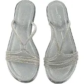 Buffalo Pantolette silber in Gr. 38