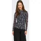 ONLY Langarmshirt "ONLERICA LIFE MESH L/S TOP JRS NOOS" Kunstfaser mit Stretch, regular fit