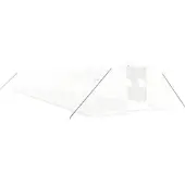 Furnicato Gewächshaus mit Stahlrahmen Weiß 72 m2 18x4x2 m