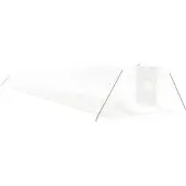 Furnicato Gewächshaus mit Stahlrahmen Weiß 72 m2 24x3x2 m
