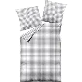 TRAUMSCHLAF Seersucker Bettwäsche Linara grau 135x200 cm + 80x80 cm