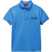Napapijri Poloshirt Kinder New Box Logo Blue Jasper-Größe 146 / 152