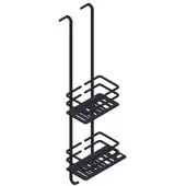 Giese Piano Bodyguard Duschkorb 30752-14 mit Halter für Rasierer, schwarz matt