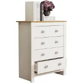 VCM Holz Kommode | Sideboard mit Schubladen | Maße ca. H. 95 x B. 79 x T. 40 cm - Balusa XL