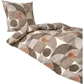 TRAUMSCHLAF Seersucker Bettwäsche Parma beige 155x220 cm + 80x80 cm