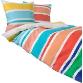 TRAUMSCHLAF Seersucker Bettwäsche Greenville bunt 155x220 cm + 80x80 cm