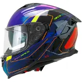 Cgm 363A Shot Race Integralhelm mit Sonnenblende und Pinlock-System | Motorradhelm Integralhelm Sturzhelm | ECE 22.06 | Violett | L (59-60 cm)