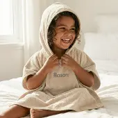 Yoursurprise Personalisierter Kinder-Badeponcho - 2/5 Jahre - Beige