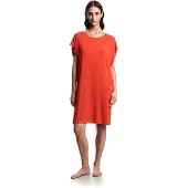 Emporio Armani für Damen. EW002965_AF19024 Essential Studs Nachthemd in Koralle (L), Heimtextilien, Viskose, Kurzarm