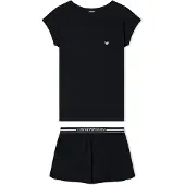 Emporio Armani für Damen. EW000495_AF19023 Pyjama Everyday schwarz (S), Heimtextilien, Baumwolle, Kurzarm