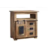 MASSIVMOEBEL24.DE MASSIVMOEBEL24 Kommode Mango 80x45x85 natur lackiert RAILWAY #110