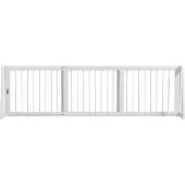 PawHut Absperrgitter Hund 71-190x56cm Ausziehbar Türschutzgitter mit 3 Paneelen
