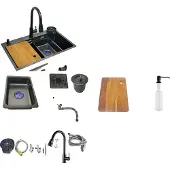 OEM Kaipeida Küchenspüle, langlebiger Edelstahl, Einzelbecken-Design, grün