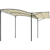 Outsunny Pavillon Gartenpavillon Markise mit klappbarem Seitendach 300 x 250 cm