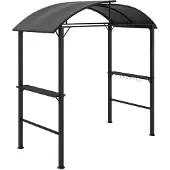 Outsunny Grillpavillon 233 x 110 x 235 cm winddicht Gartenpavillon Gartenlauben