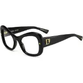 Dsquared2 Damen D2 0138 807 Rahmen von BRILLEN Acetat Schwarz Schmetterling