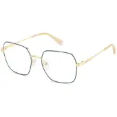 Polaroid PLD D530 Damen-Brille inkl. Gläser Vollrand Eckig Metall-Gestell 54mm/18mm/140mm, gold