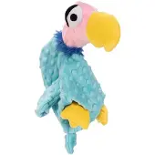 Beeztees Plüschspielzeug Flamingo Quak, Geier Rolf und Papagei Lor