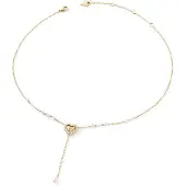 GUESS JUBN06007JWYGT/U Damen-Kette Pavé Herz Y Goldfarben