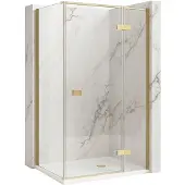 REA Duschkabine Atlas 120X90 Brush Gold Right