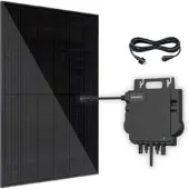 Vale Balkonkraftwerk, 1 x 450 W Modul, Growatt Neo 800M Wechselrichtier, 5 m Kabel - schwarz