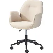 Home24 Bürostuhl - Beige - Webstoff / Stahl - 61 x 91 x 59 cm