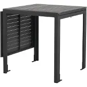 Home24 Klapptisch - Aluminium - Grau