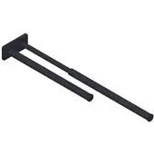 Giese Handtuchhalter 90116-14 doppelt, Länge 325 - 510 mm, schwarz matt