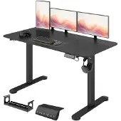 Vinsetto Höhenverstellbarer Schreibtisch 140 x 70cm Computertisch, Schwarz