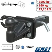 Lemet Heavy Duty Anhängerkupplung 2-Zoll Einshub für Chrysler Grand Voyager IV 01-07