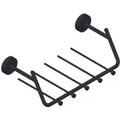 Giese Gifix Uno Gästehandtuchkorb 33076-14 mit 5 Haken, schwarz matt