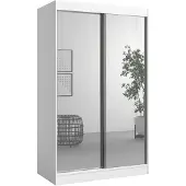Mzm24 Schiebetürenschrank mit Spiegel Como 2D2L 120 Weiß