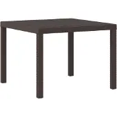 vidaXL Möbel Gartentisch Braun 100x100x73 cm Poly Rattan - Gartentische 871681