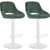 CLP 2er Set Barhocker Milet Samt W grün