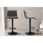 CLP Barhocker Hoover Stoff B dunkelgrau