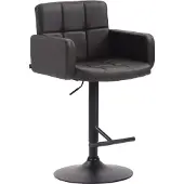 CLP Barhocker Los Angeles höhenverstellbar und drehbar | Farbe braun Gestell Farbe schwarz
