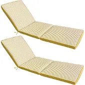 Oviala Business 2er-Set Liegenkissen, 186 x 53 cm, Gelb