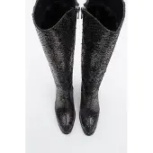 Prologue Elly Gemusterter Blockabsatz-Stiefel