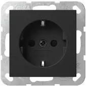 Gira SCHUKO-Steckd. SP o.Kr. SRK System 55 Schwarz m 4383005